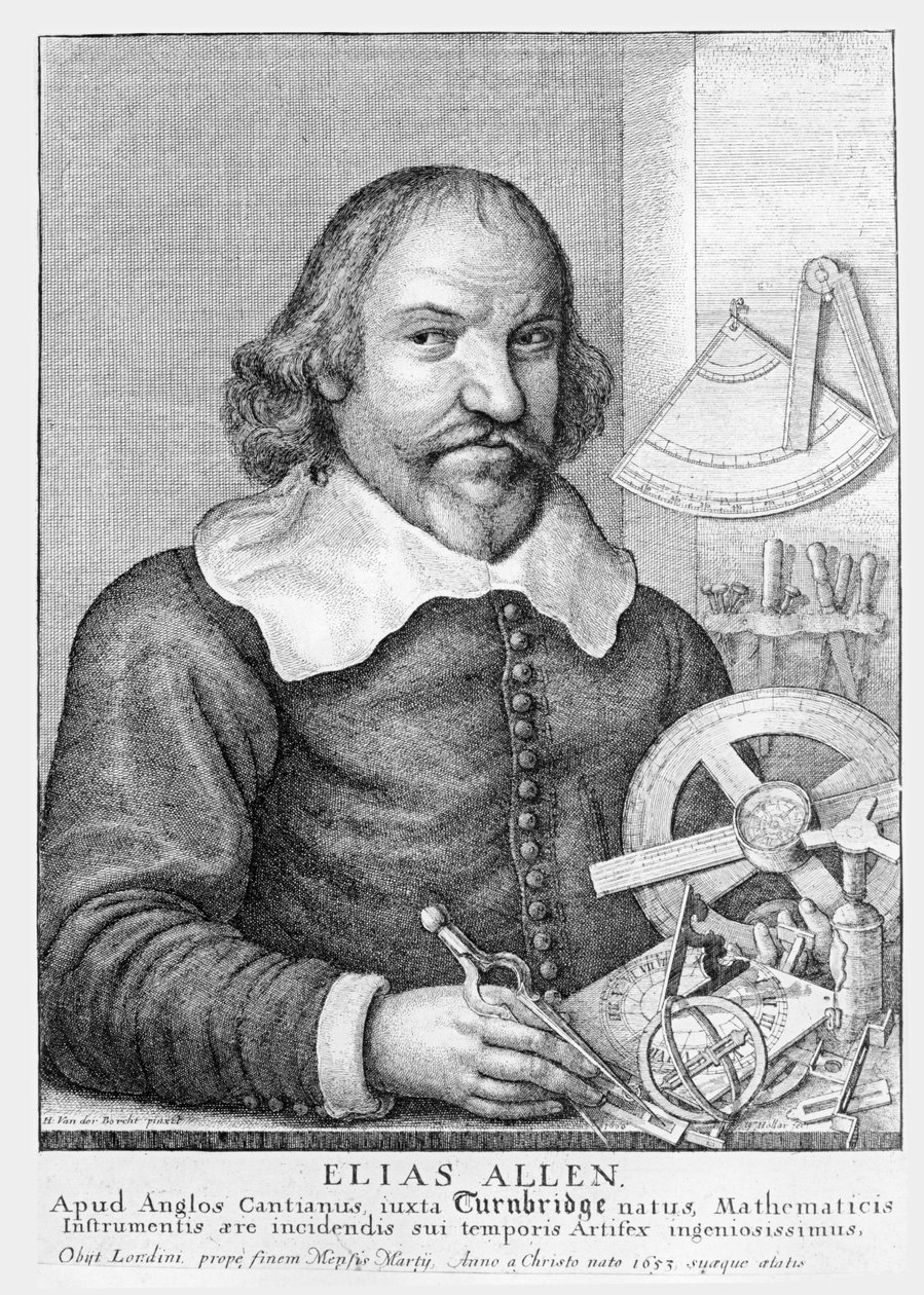 Elias Allen (c.1588-1653) inciso da Wencelaus Hollar (1607-77) da Hendrik van der, the younger Borcht