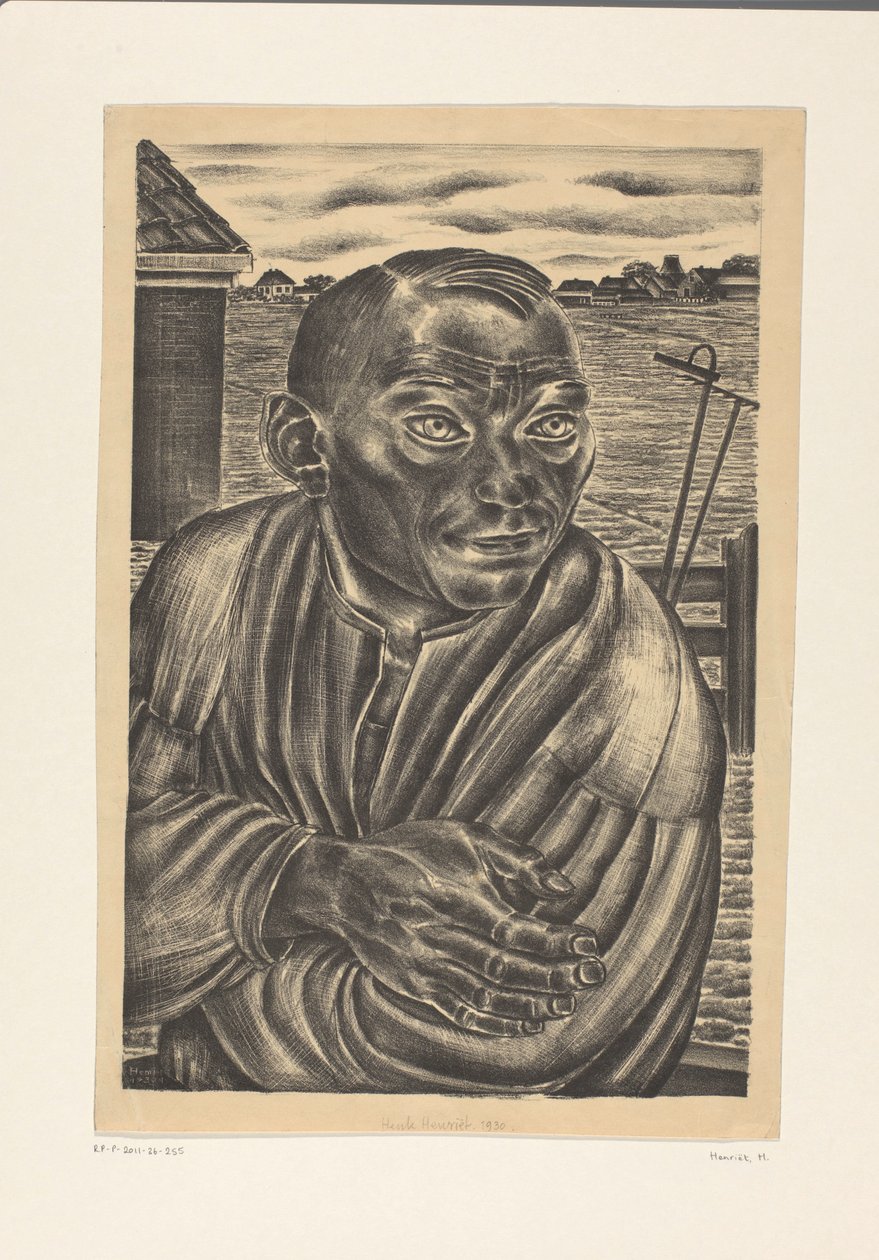 Ritratto di un contadino da Henk Henriët (signed by artist)