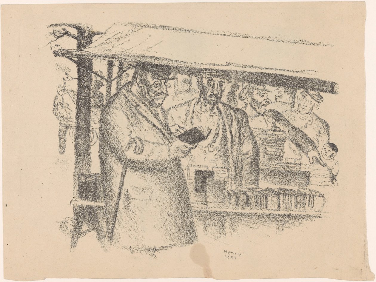 Bancarella di libri in un mercato da Henk Henriët