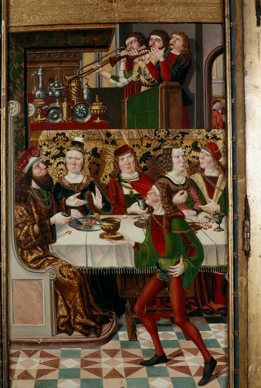 "Il banchetto di Assuero" basato su un racconto nel Libro di Ester, di un autore sconosciuto, 2022 da Henning von der Heide