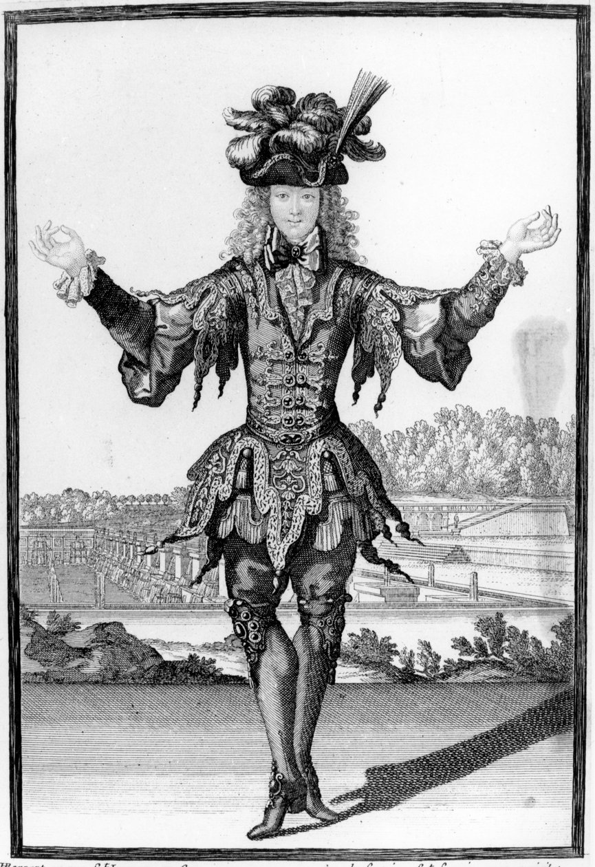 Un uomo di qualità vestito da ballerino, c.1695 da Henri Bonnart