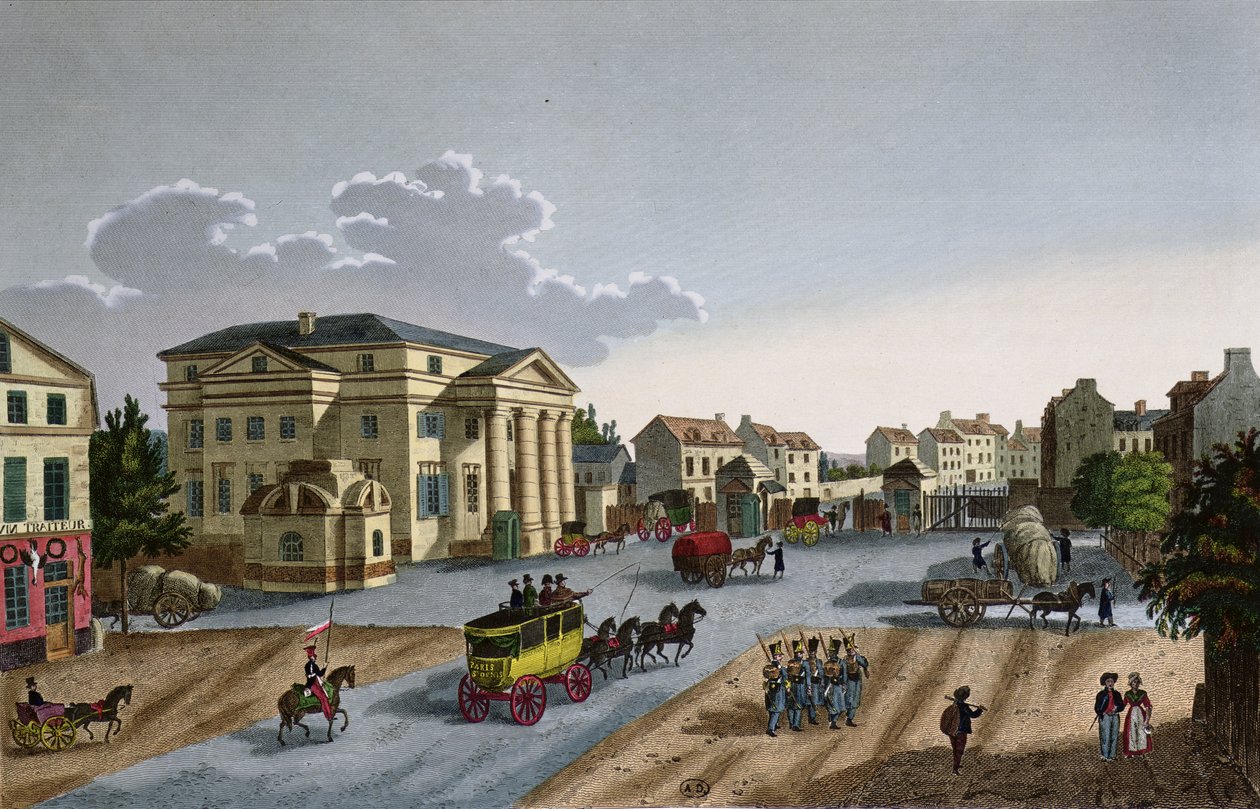 La Barriere Saint Denis, c.1815-20 da Henri Courvoisier Voisin
