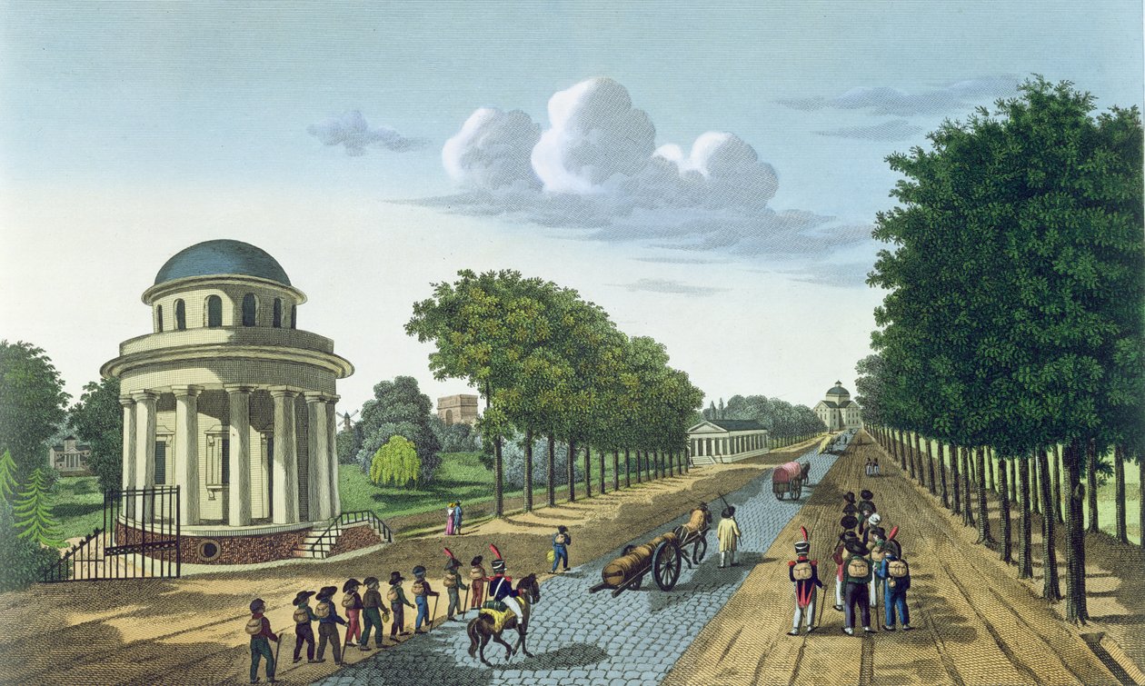 Il Parc Monceaux, c.1815-20 da Henri Courvoisier Voisin