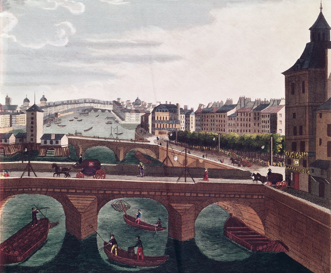 Il Pont au Change e il Pont Notre Dame (dettaglio) da Henri Courvoisier Voisin
