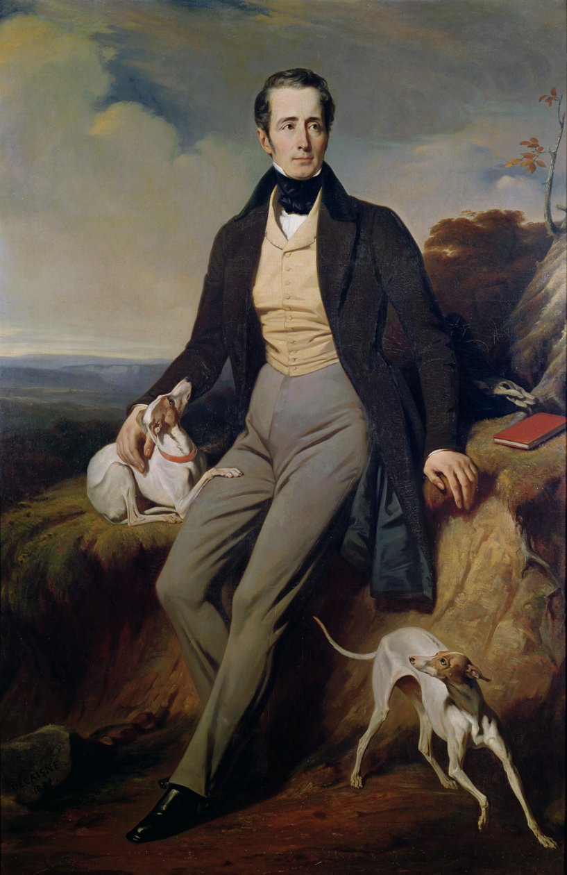 Ritratto di Alphonse de Lamartine, 1830 da Henri Decaisne