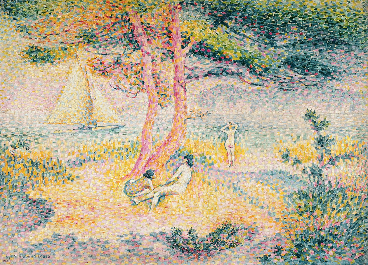 La spiaggia di St. Clair, 1901 da Henri Edmond Cross