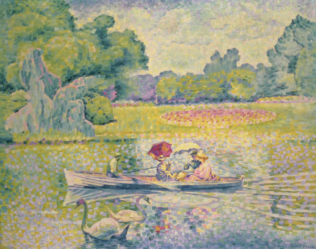La passeggiata nel Bois de Boulogne, c.1906 da Henri Edmond Cross