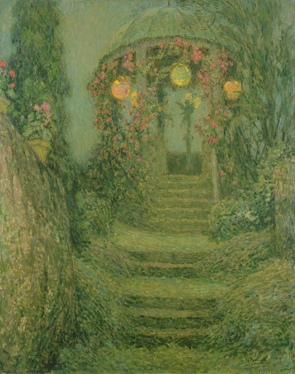 Il padiglione illuminato da Henri Eugene Augustin Le Sidaner
