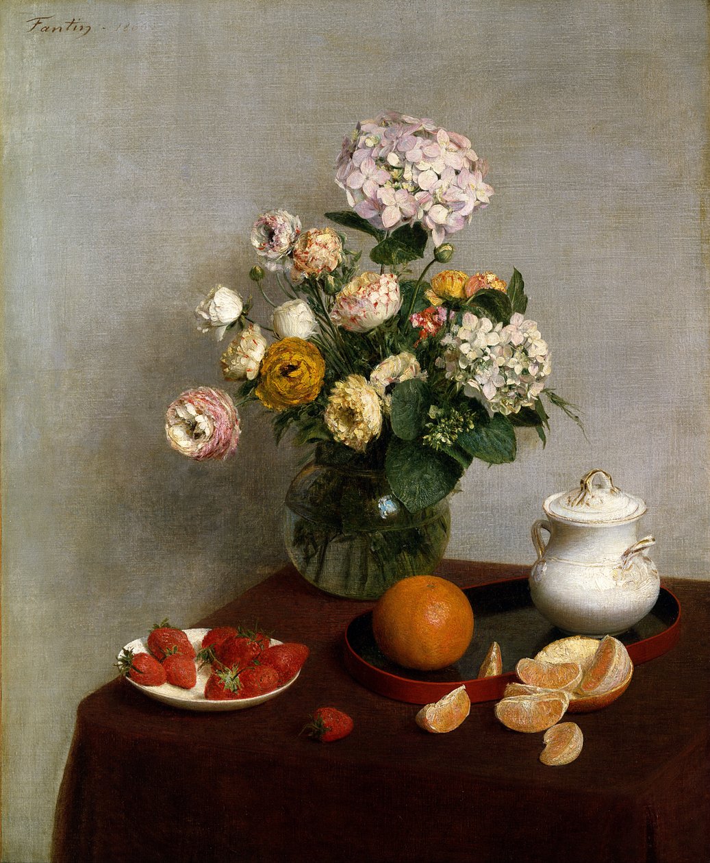 Fiori e frutta da Ignace Henri Jean Fantin Latour