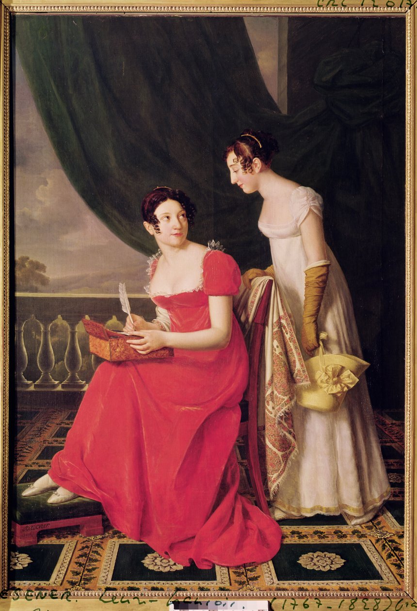 Madame Riesener e sua sorella, Madame Longroy, 1802 da Henri Francois Riesener