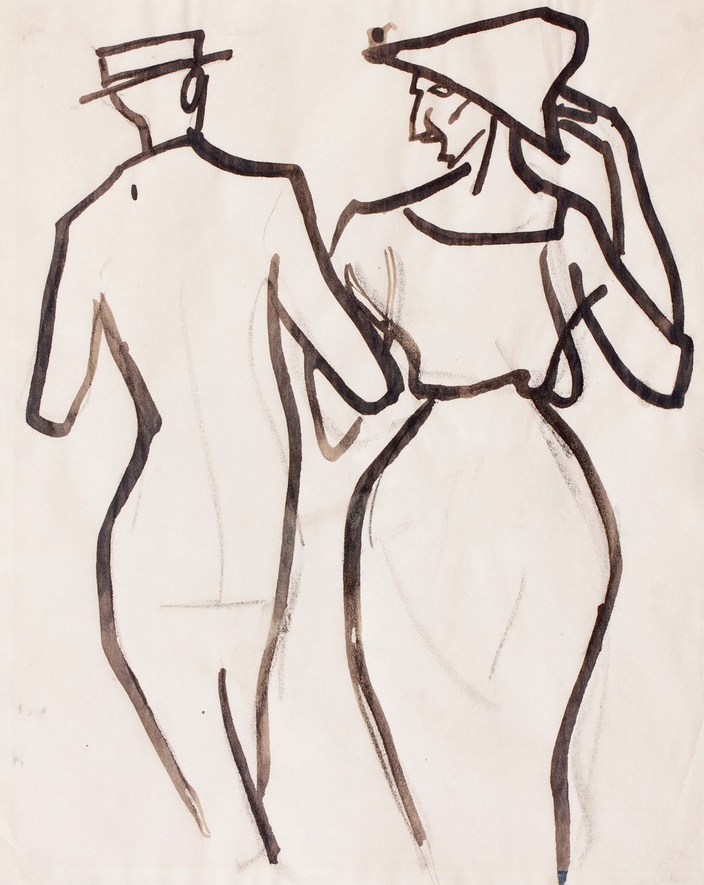 Coppia che cammina da Henri Gaudier Brzeska