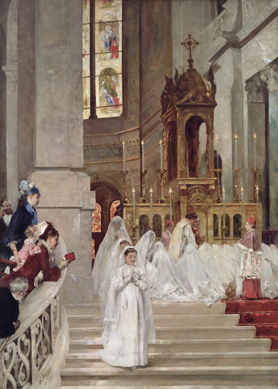 Comunione alla Chiesa della Trinità da Henri Gervex