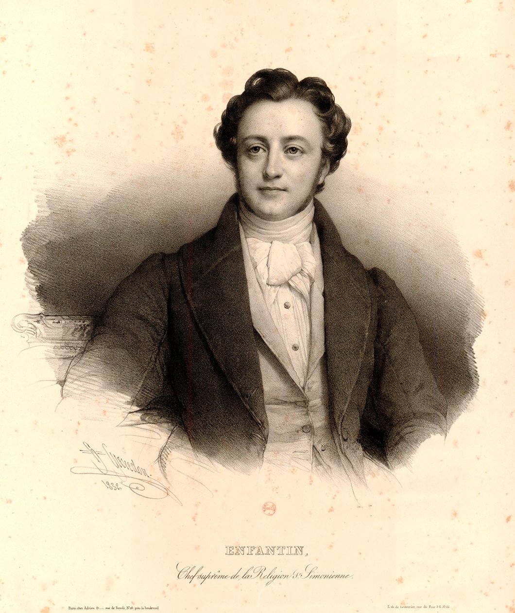 Enfantin Capo supremo della Religione Saint-simoniana da Henri Grevedon