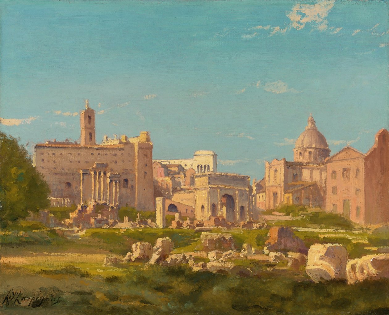 Il foro romano da Henri Joseph Harpignies