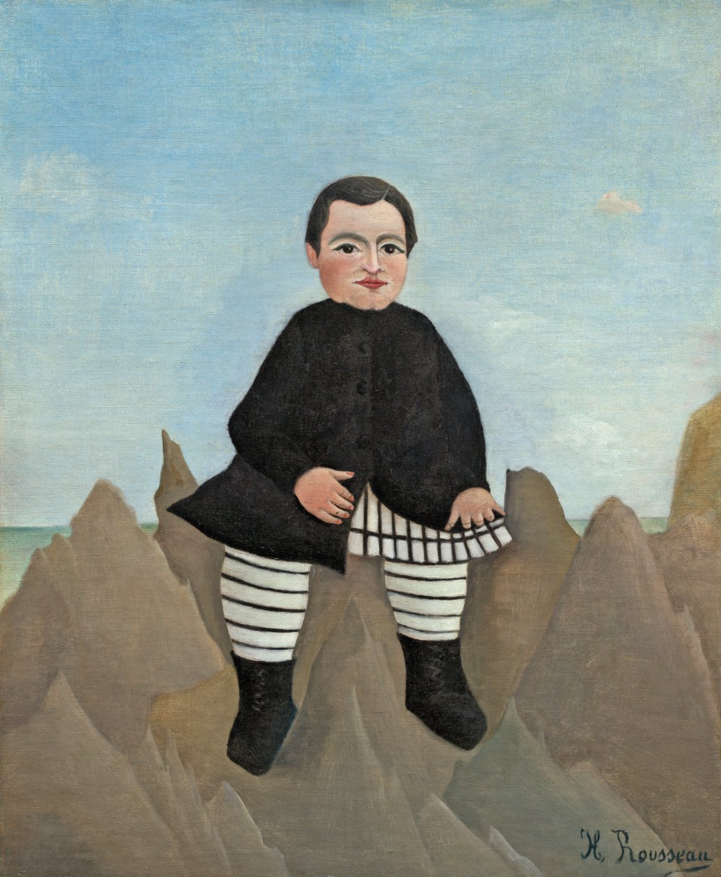 Ragazzo sulle rocce, 1895-97 da Henri Rousseau