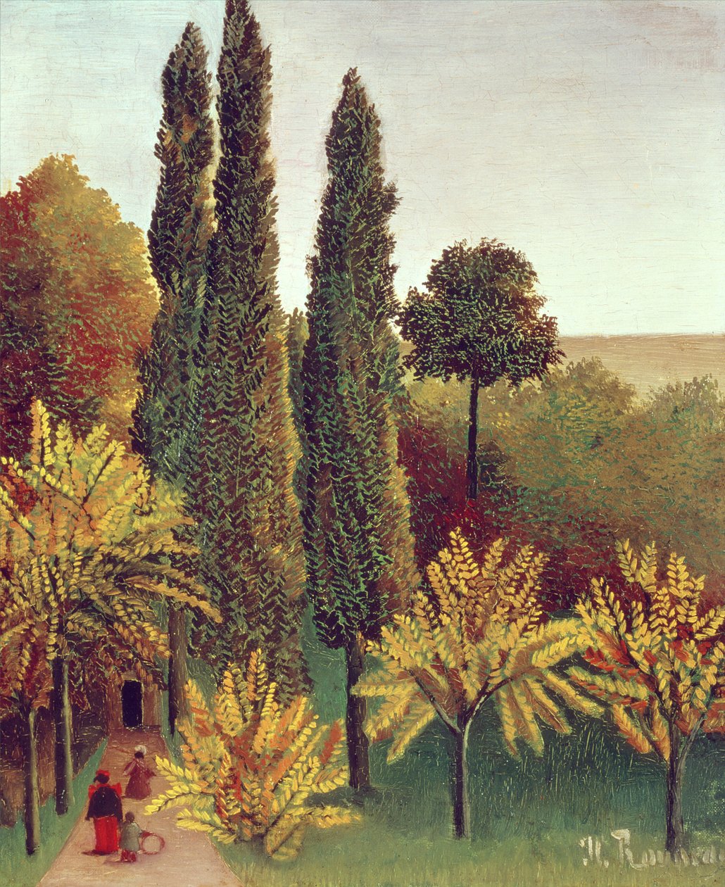 Sentiero nel Parco Buttes Chaumont, Parigi, 1908 da Henri Rousseau