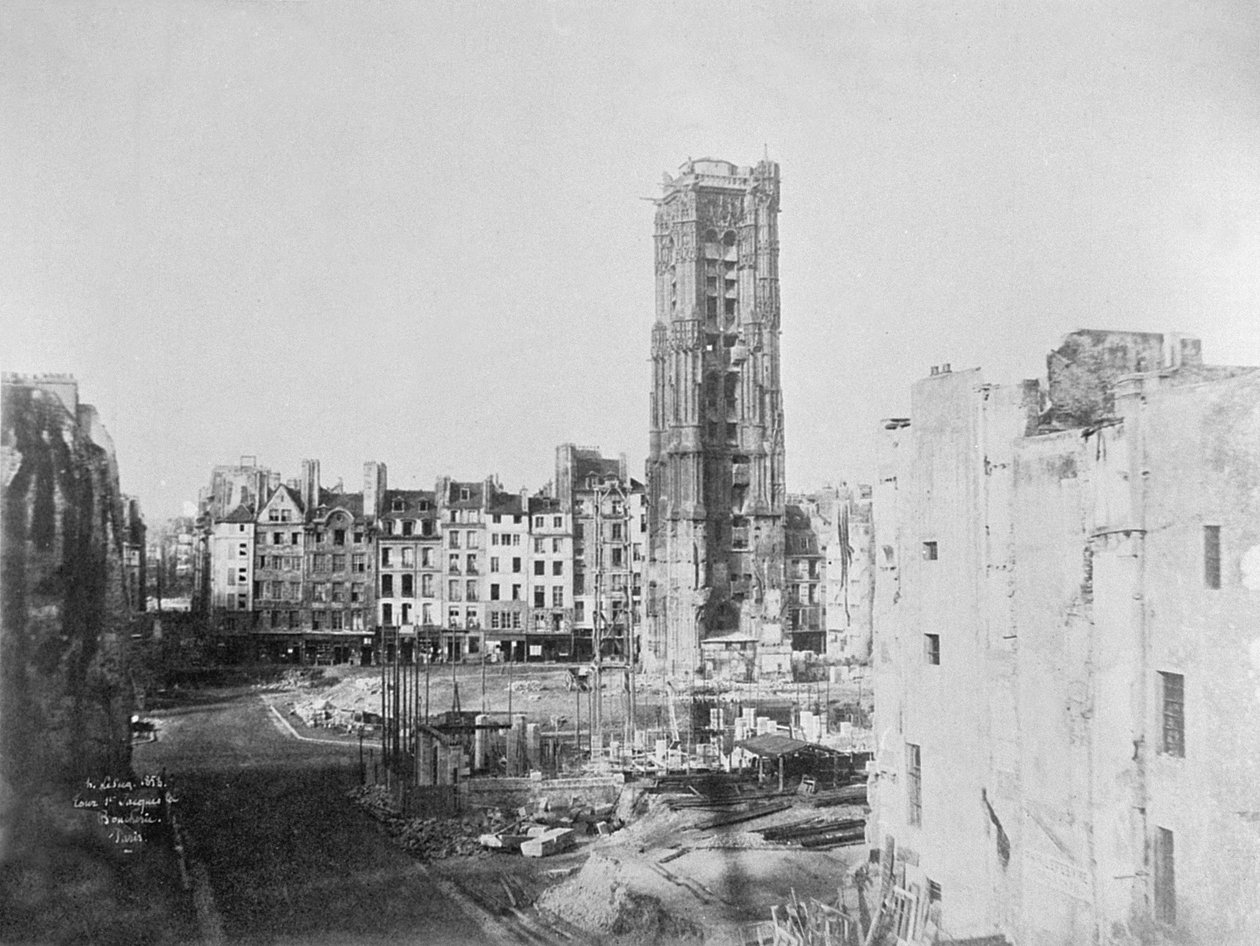 Tour Saint-Jacques la Boucherie (1508-22), Parigi, 1853 da Henri Jean Louis Le Secq
