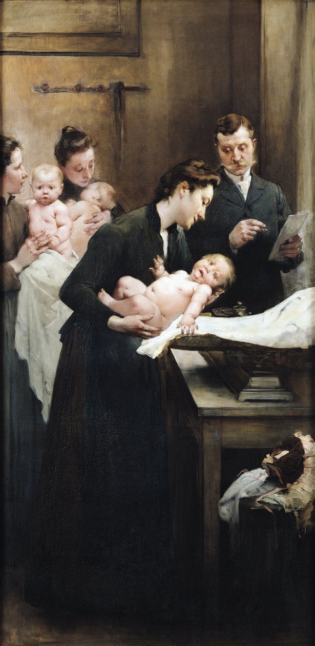 La Goccia di Latte a Belleville: Chirurgia del Dottor Variot, La Sessione di Pesatura, 1903 da Henri Jules Jean Geoffroy