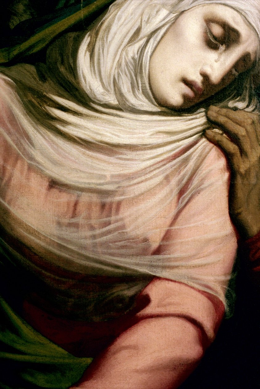 Vergine Maria ai piedi della croce, 1847 (dettaglio) da Henri Lehmann