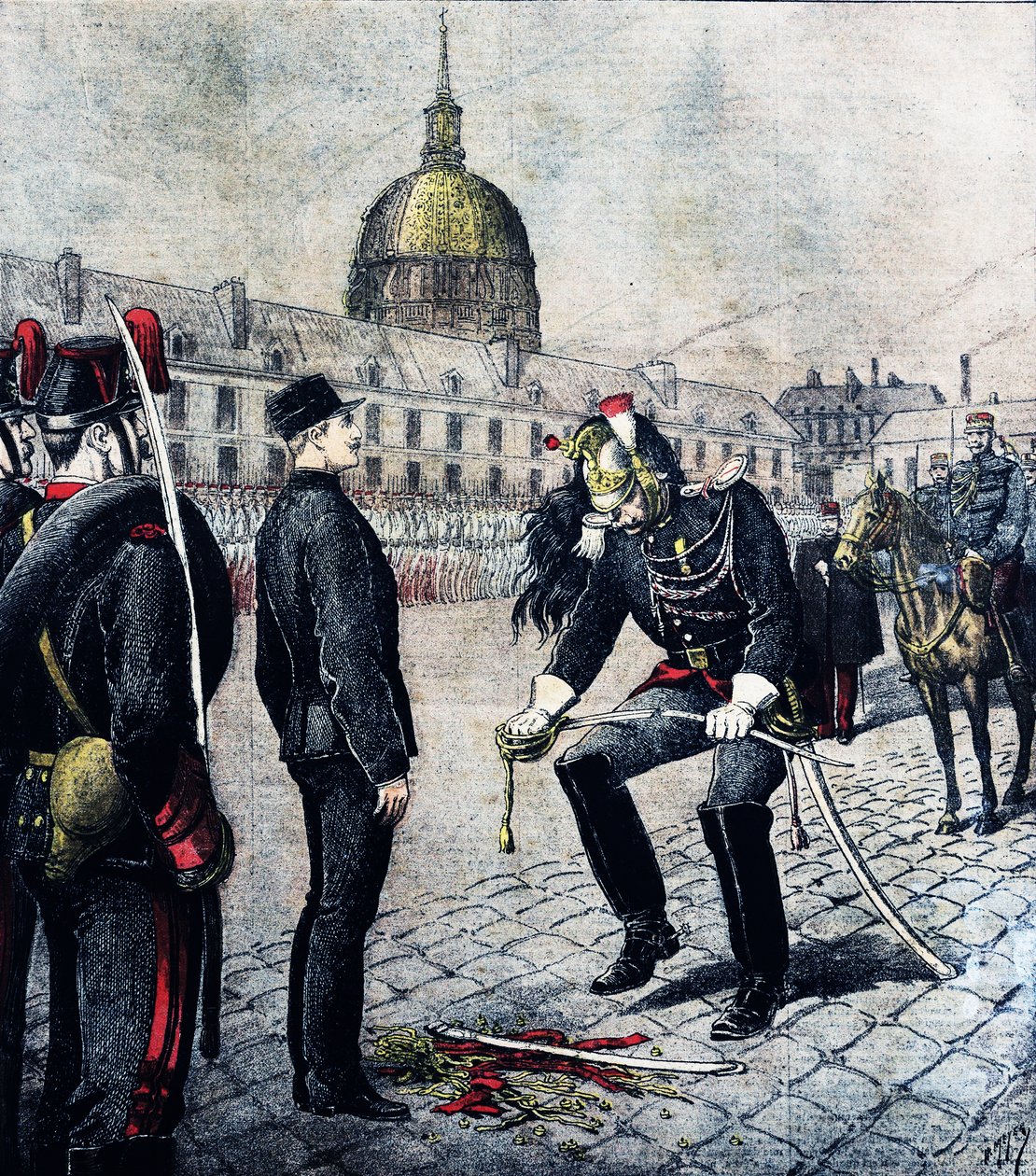 Alfred Dreyfus privato del grado da Henri Meyer
