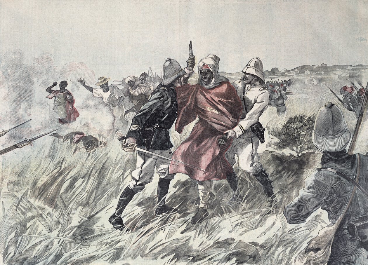 La cattura di Toure Samory (c.1835-1900) da parte del tenente Jacquin vicino a Guelemou nel 1898, da 