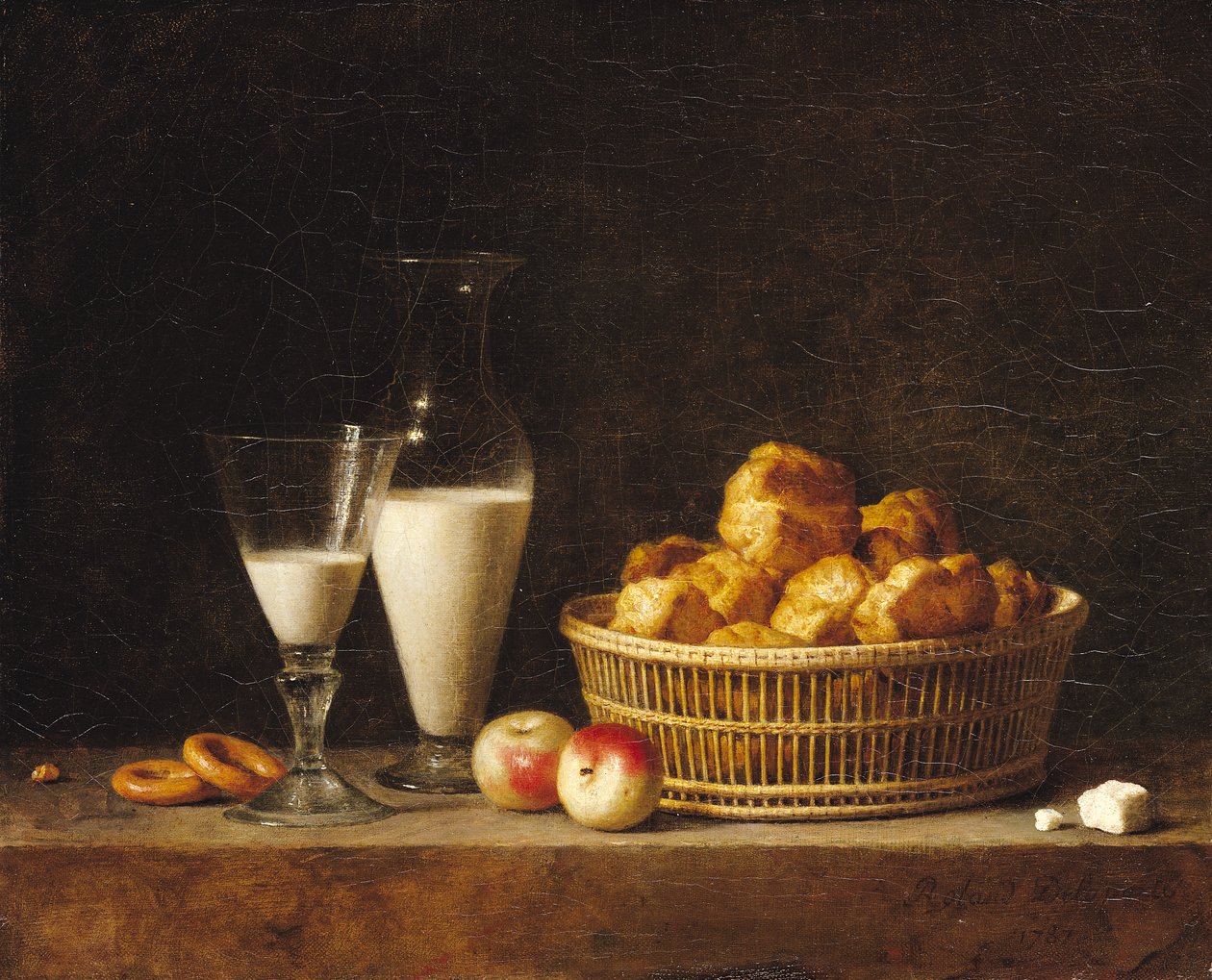 La piccola colazione, o la caraffa di orzata, 1787 da Henri Roland de la Porte
