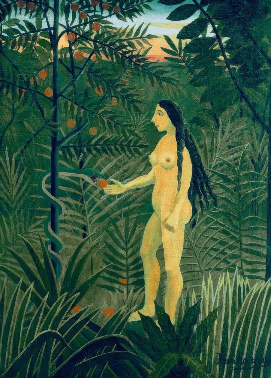 Eva e il serpente da Henri Rousseau