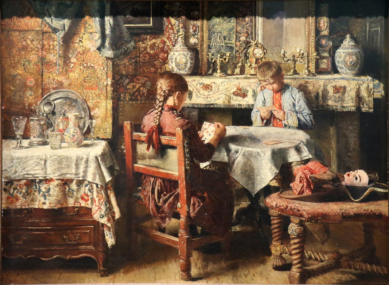 Gioco di carte da Henri de Braekeleer