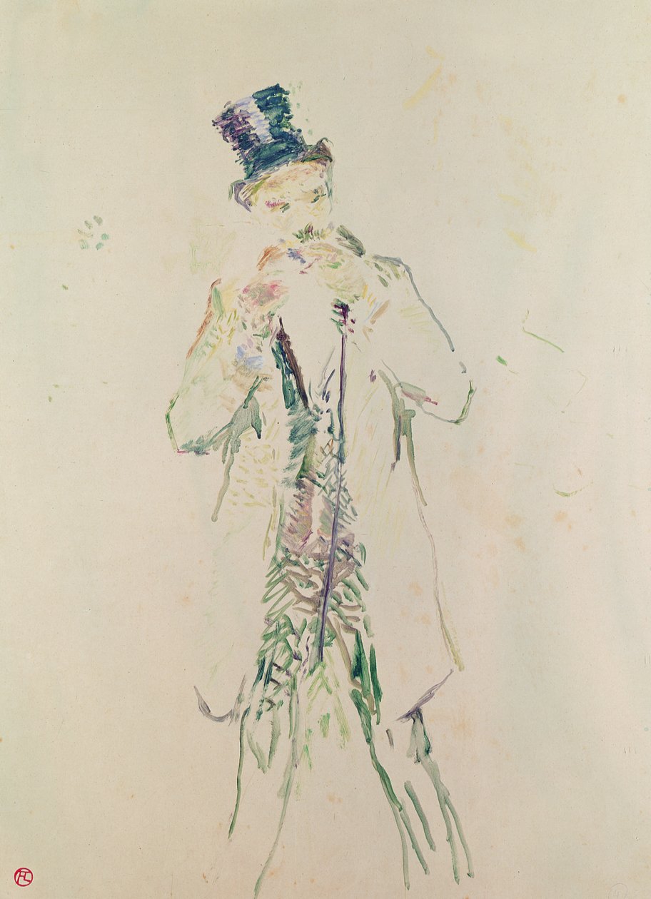 Un Gentiluomo in Piedi che Accende il suo Sigaro, 1885 da Henri de Toulouse Lautrec