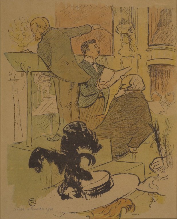 Ambroise Thomas assiste a una prova di Francoise de Rimini da La Rire da Henri de Toulouse Lautrec