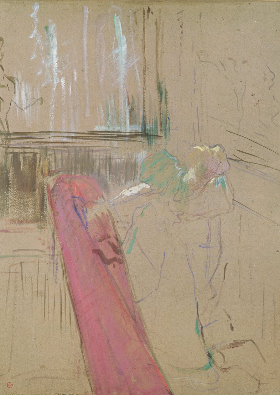 In cima alla scala di Rue des Moulins da Henri de Toulouse Lautrec