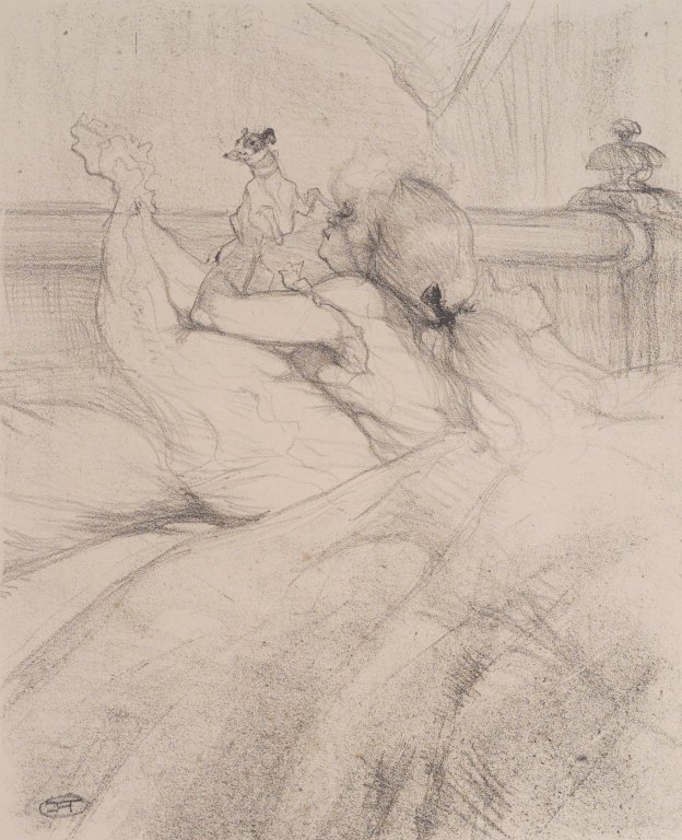A letto da Henri de Toulouse Lautrec