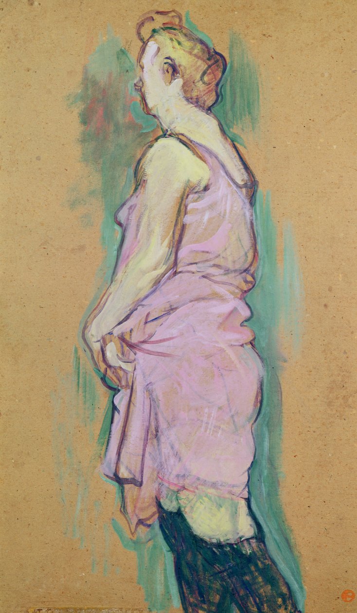 Femme de maison blonde, studio per il dipinto 