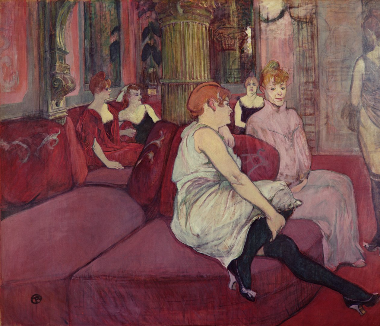 Nel salone di Rue des Moulins, 1894 da Henri de Toulouse Lautrec