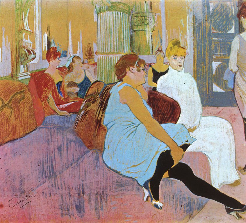 Salone in rue des moulins da Henri de Toulouse Lautrec