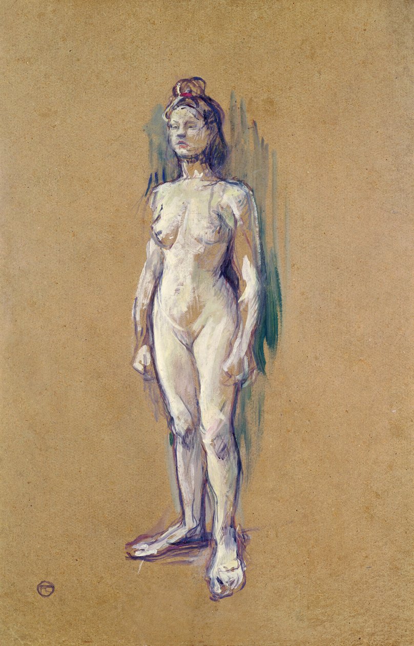 Nudo femminile in piedi da Henri de Toulouse Lautrec