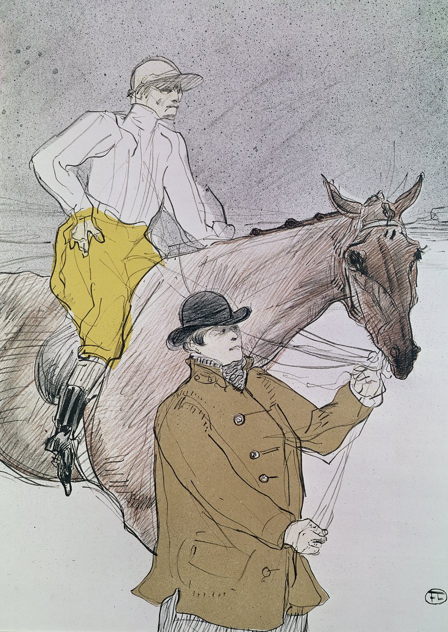 Il fantino condotto alla partenza da Henri de Toulouse Lautrec