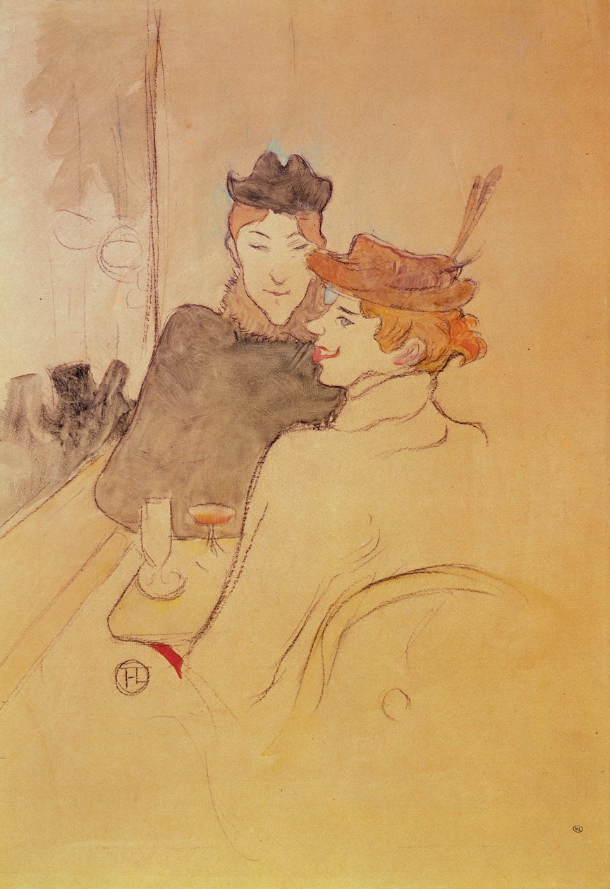 Due donne sedute in un caffè da Henri de Toulouse Lautrec