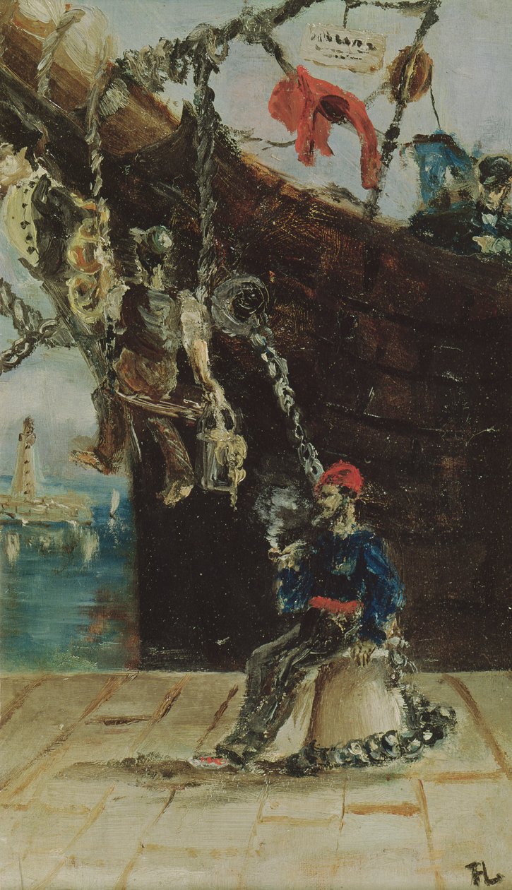 Un marinaio su un molo, 1880 da Henri de Toulouse Lautrec