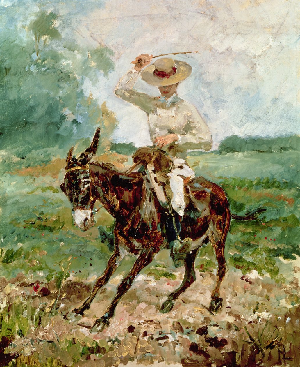 Raoul Tapie de Celeyran (1868-1937) su un asino da Henri de Toulouse Lautrec