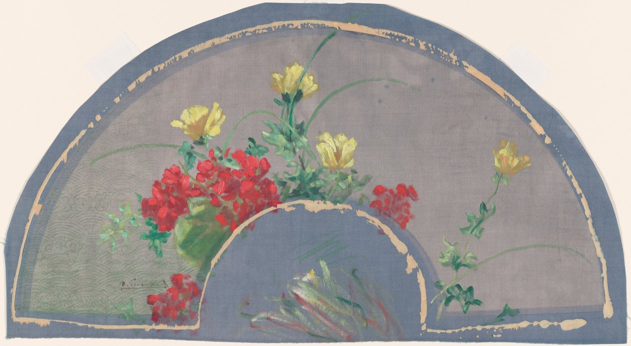 Ventaglio con papaveri da Henri-Charles Guérard