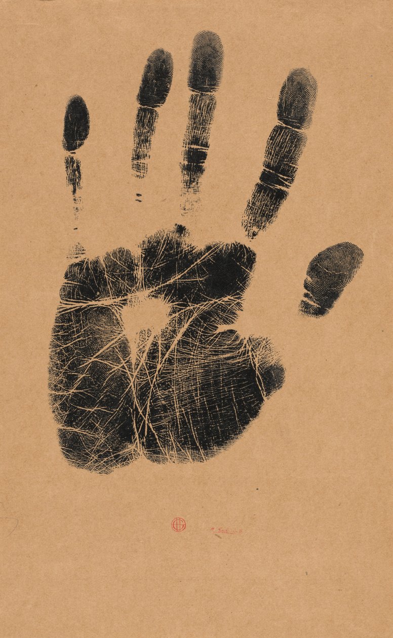 Die linke Hand des Künstlers da Henri-Charles Guérard