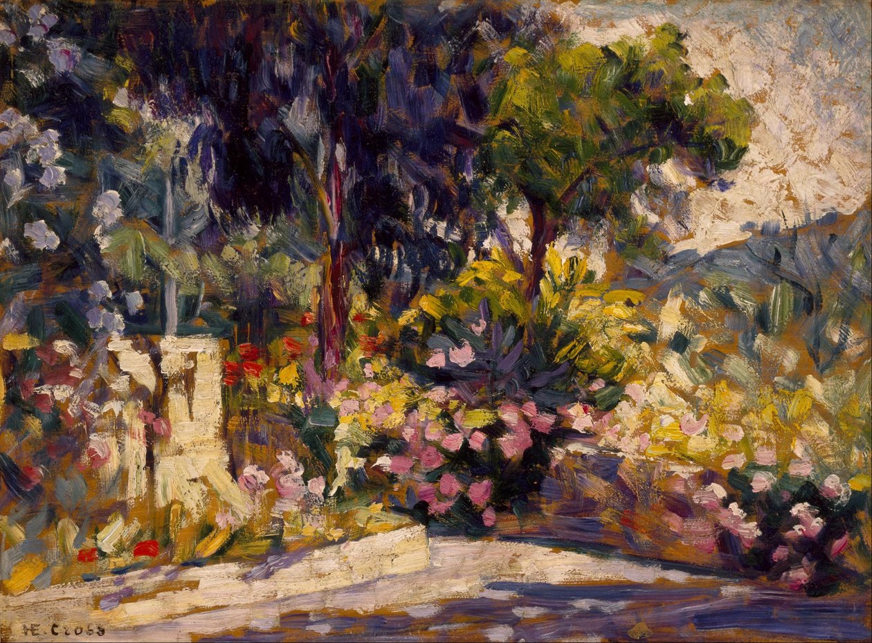La terrazza fiorita da Henri-Edmond Cross