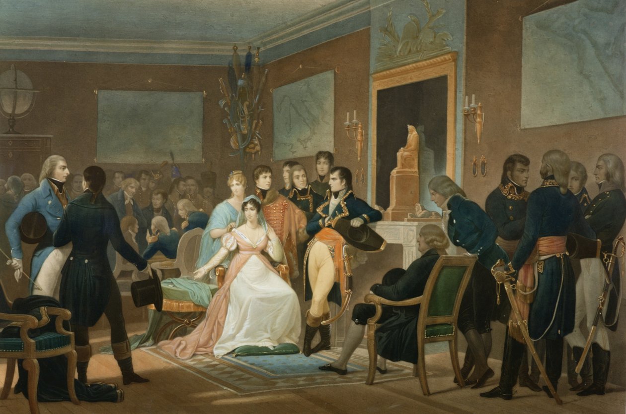 La mattina del 18 Brumaio (9 novembre) 1799, inciso da Jean Pierre Marie Jazet (1788-1871) 1851 da Henri Frederic Schopin