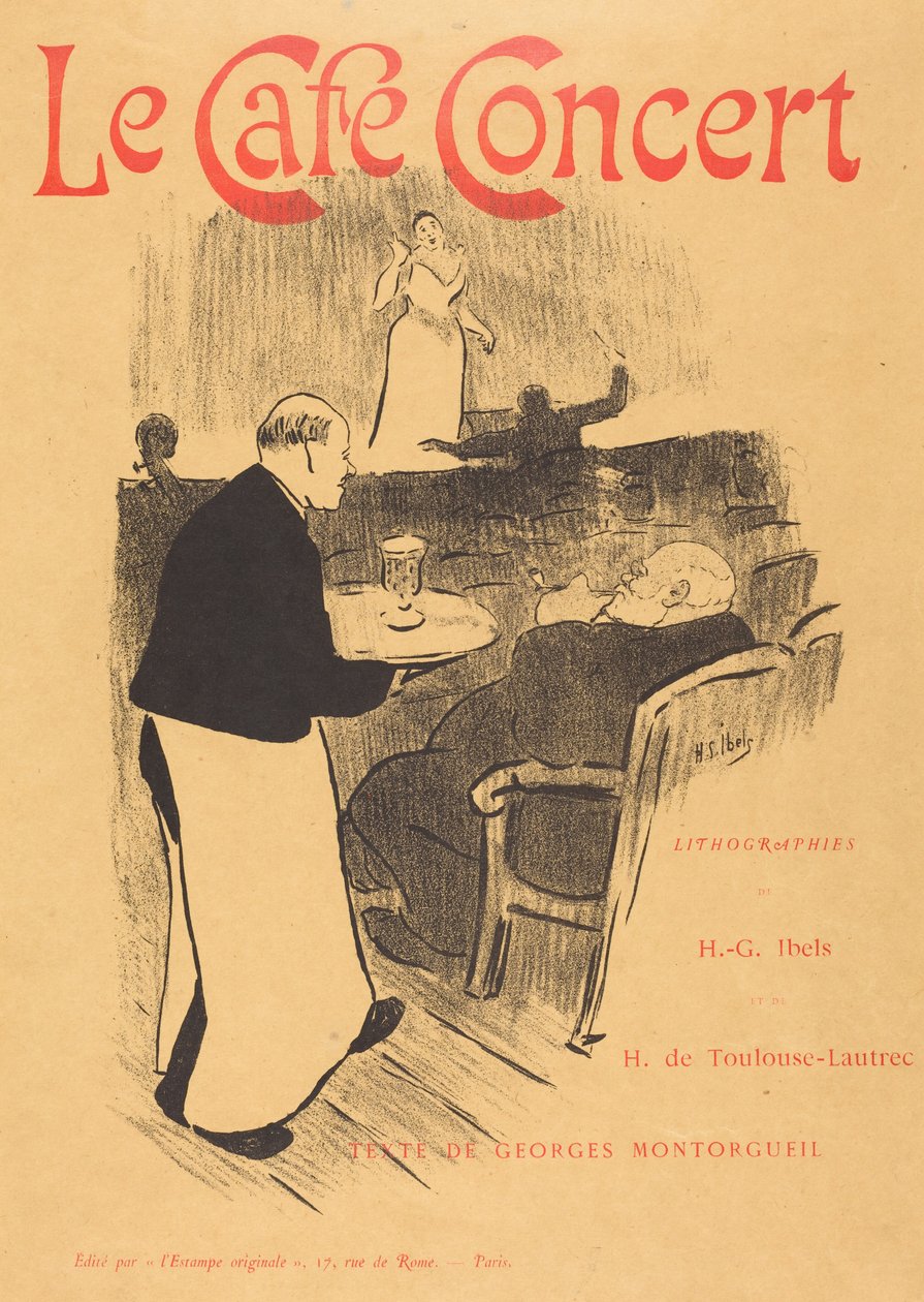 Le café concert: Illustrierte Titelseite da Henri-Gabriel Ibels