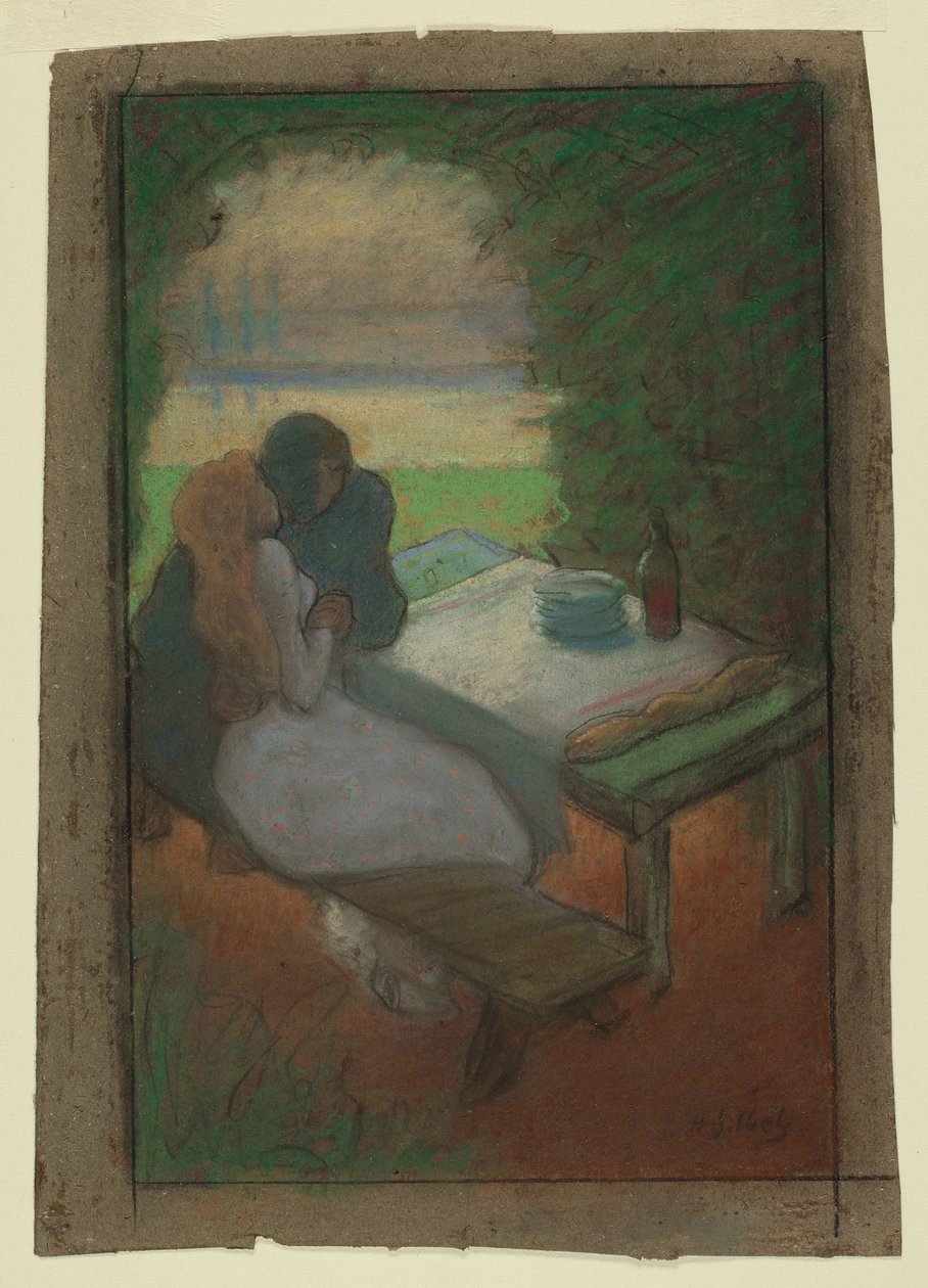Amanti in un pergolato da Henri-Gabriel Ibels