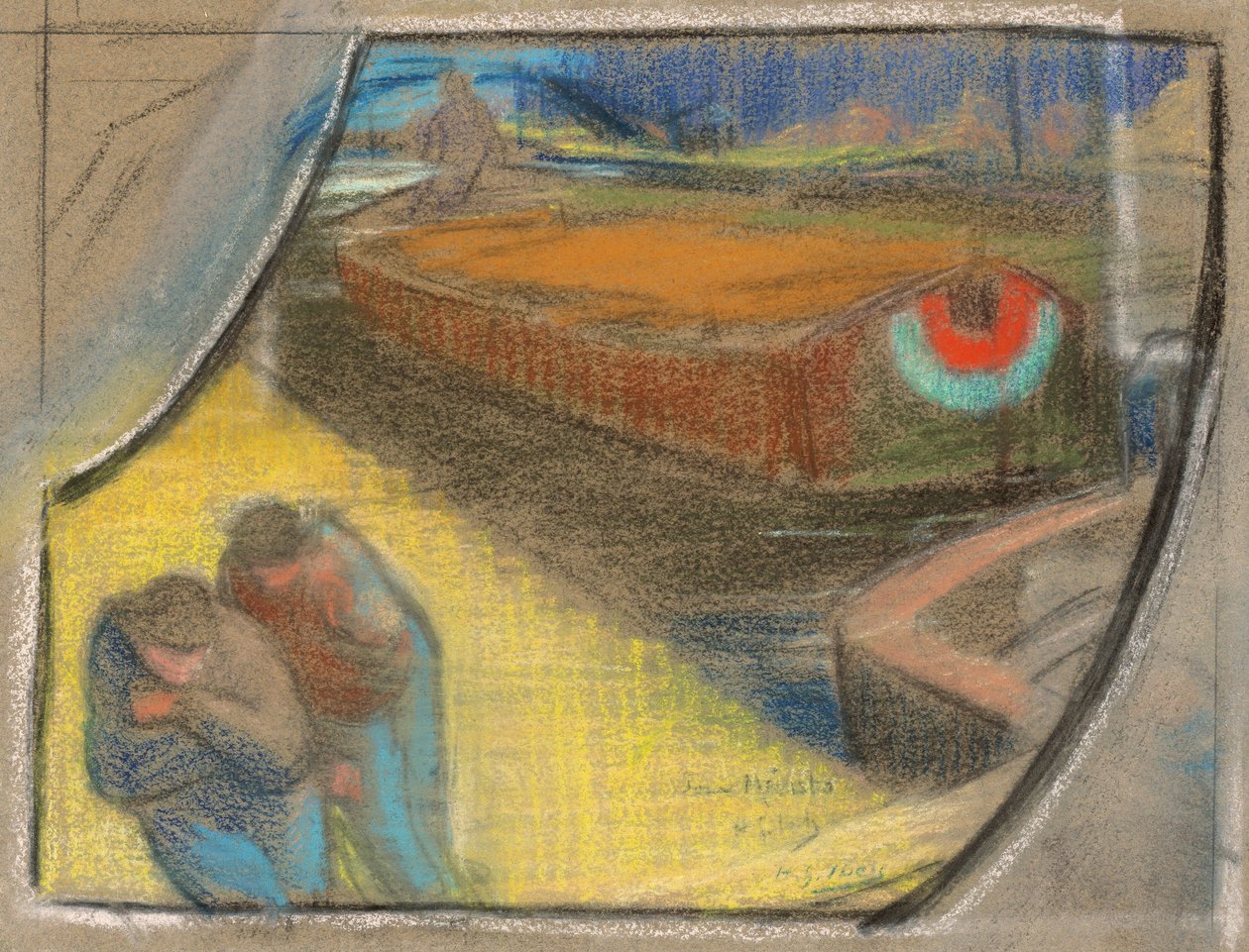 Studie für das Theaterprogramm für "Boubouroche" und "Valet de coeur (Pikbube)" da Henri-Gabriel Ibels