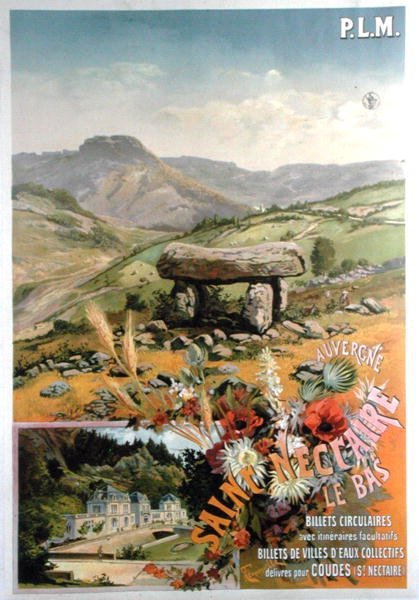 Poster pubblicitario di Saint Nectaire le bas, Alvernia da Henri Garnier Tanconville