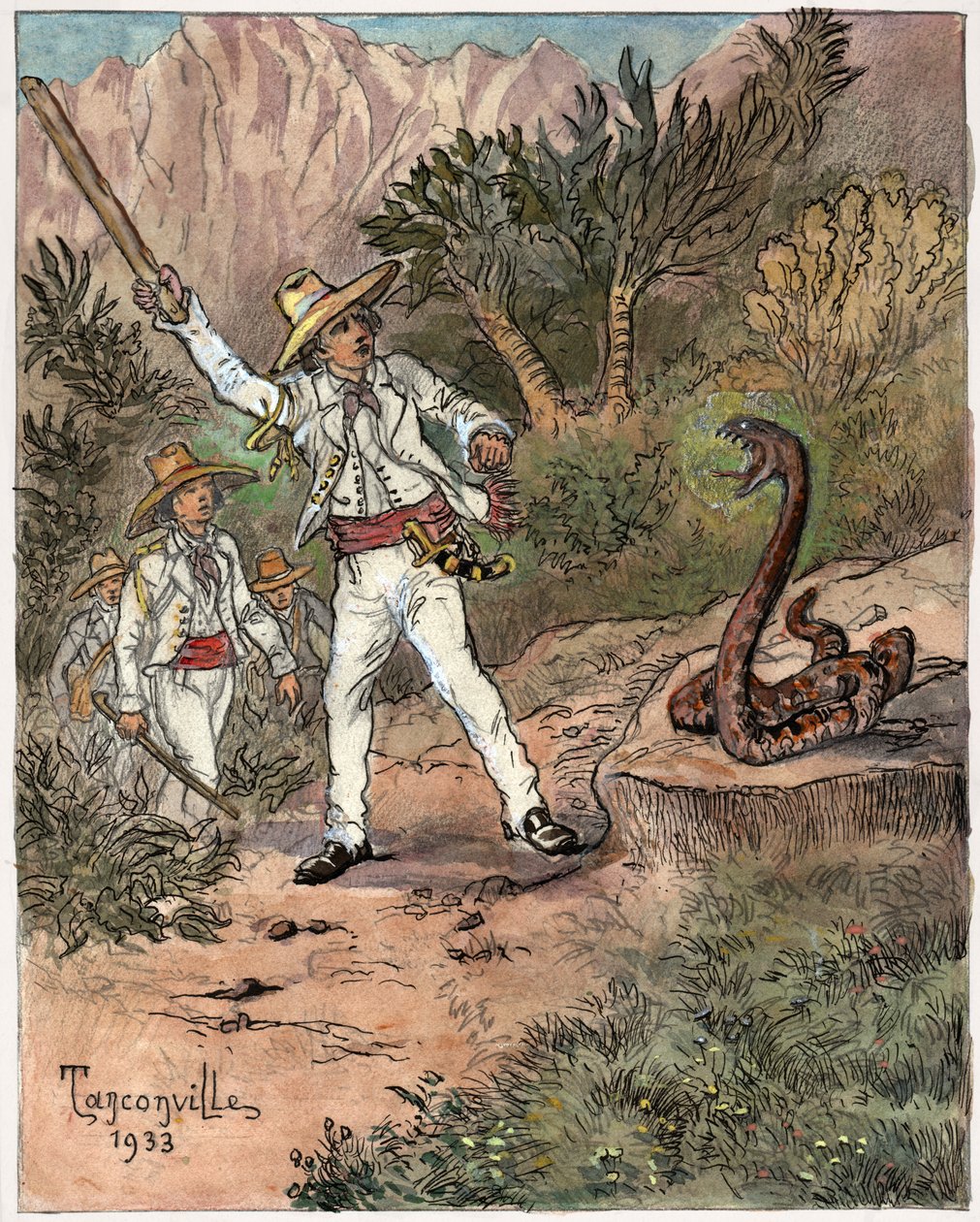 Attacco di serpente da Henri Garnier Tanconville