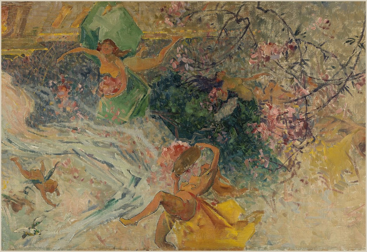 Bozzetto per il municipio di Aubervilliers: Allegoria (soffitto della sala del villaggio) da Henri Gaston Darien